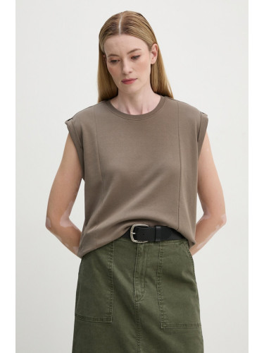 Памучна тениска G-Star в кафяво D25032-C812