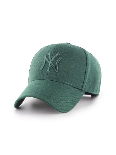 Шапка 47 brand MLB New York Yankees в зелено с апликация B-MVPSP17WBP-DGA