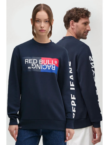 Суичър Red Bull Racing x Pepe Jeans в тъмносиньо с принт RU580007