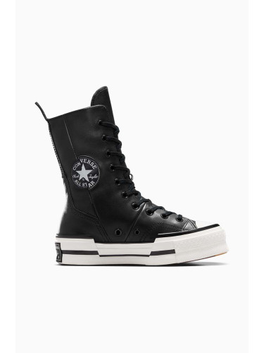 Кожени кецове Converse Chuck 70 Plus Xhi в черно A08340C