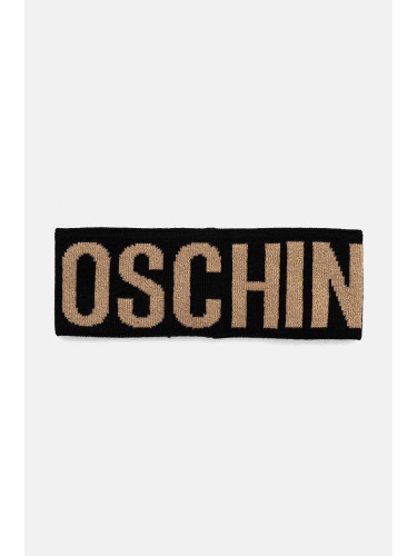 Вълнена лента за глава Moschino в черно