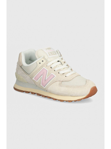 Маратонки New Balance 574 в бежово WL574GU2