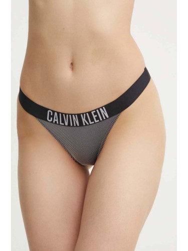 Долнище на бански тип бразилиана Calvin Klein в черно KW0KW02611