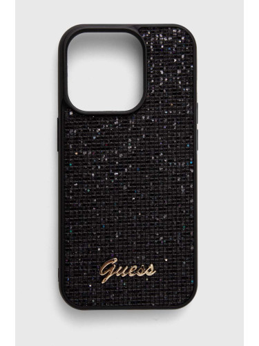 Кейс за телефон Guess iPhone 15 Pro 6.1 в черно