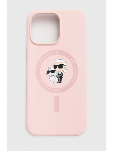 Кейс за телефон Karl Lagerfeld iPhone 15 Pro Max 6.7 в розово KLHMP15XSCMKCRHP