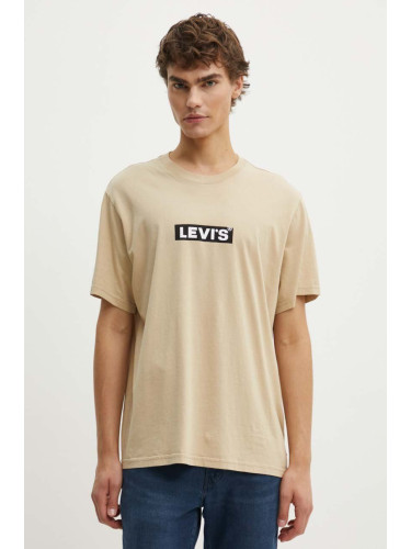 Памучна тениска Levi's в бяло с принт A2082