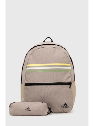 Раница adidas Essentials в бежово голям размер с десен IZ1896