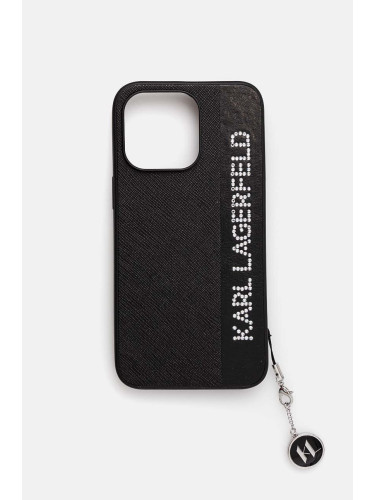 Кейс за телефон Karl Lagerfeld iPhone 15 Pro Max 6.7 в черно KLHCP15XPSAKDGCK