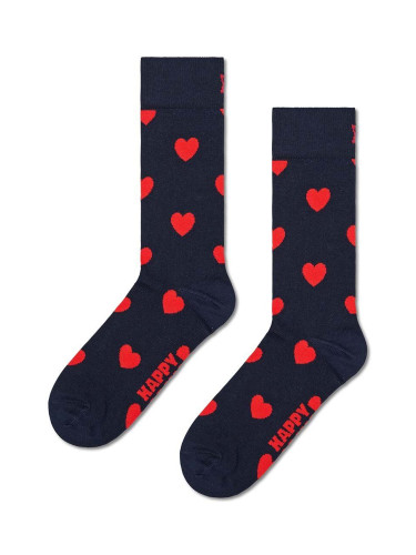 Чорапи Happy Socks Heart Sock в тъмносиньо