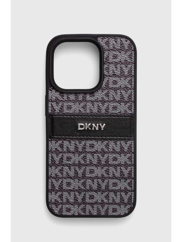 Кейс за телефон Dkny iPhone 15 Pro 6.1 в черно DKHCP15LPRTHSLK