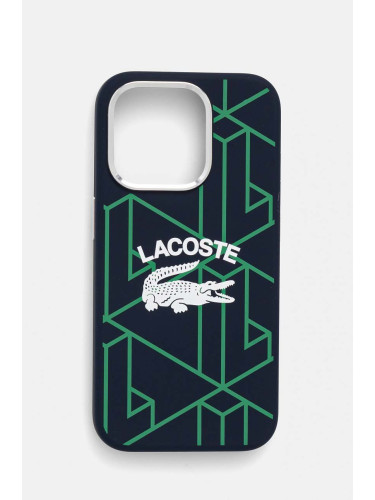 Кейс за телефон Lacoste iPhone 15 Pro 6.1 в тъмносиньо LCHMP15LSBIV