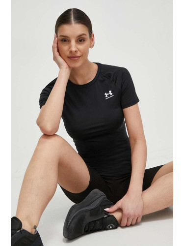 Тениска за трениране Under Armour HeatGear Authentics в черно