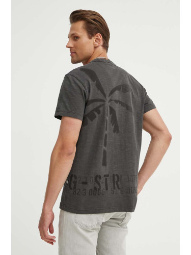 Памучна тениска G-Star Raw в черно с изчистен дизайн D24688-B256