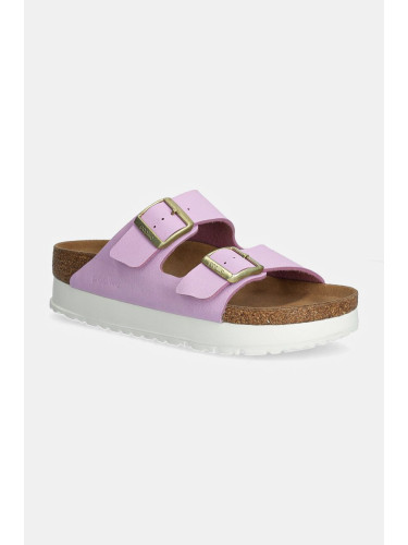 Чехли Birkenstock Arizona Platform Flex Birkenstock x Papillio в лилаво с платформа 1028440