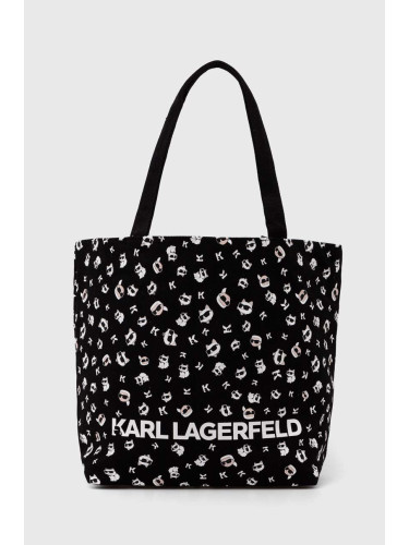 Чанта с две лица Karl Lagerfeld в черно 245W3851