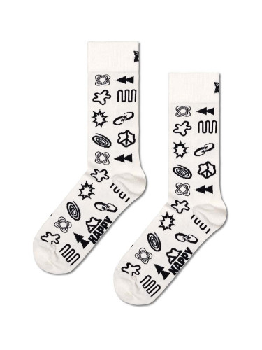 Чорапи Happy Socks Techy Sock в бяло P001550