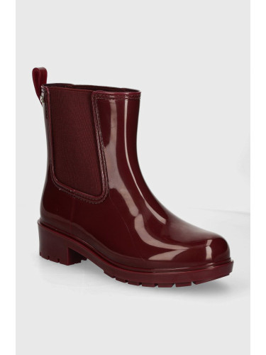 Гумени ботуши Tommy Hilfiger FLAG RAINBOOT в бордо FW0FW08213