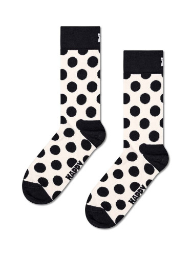 Чорапи Happy Socks Big Dot Sock в бяло P001587