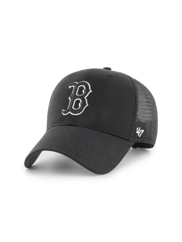 Шапка с козирка 47 brand MLB Boston Red Sox в черно с апликация B-BRANS02CTP-BKD