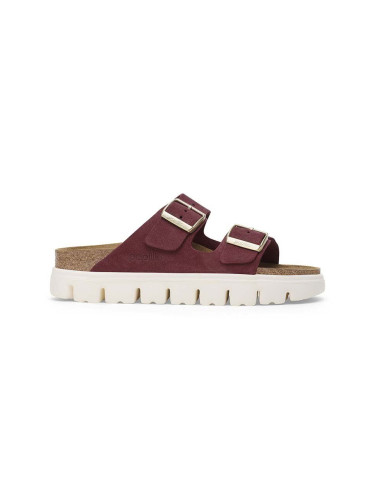 Велурени чехли Birkenstock Arizona Chunky Birkenstock x Papillio в розово с платформа 1028410