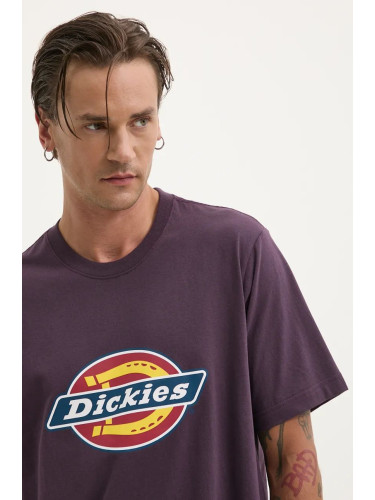 Тениска Dickies в лилаво с принт