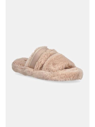 Пантофи Tommy Hilfiger HILFIGER FUR BASICS SLIPPER в бежово FW0FW08343