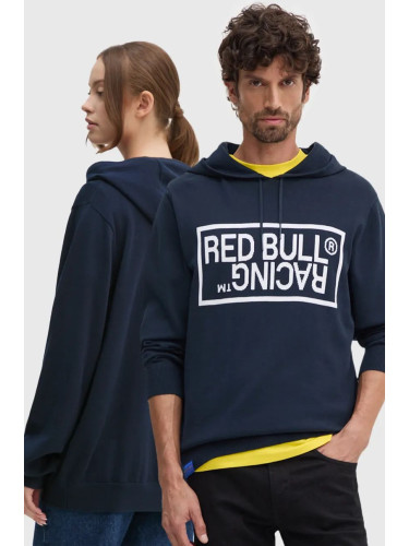 Памучен пуловер Red Bull Racing x Pepe Jeans в тъмносиньо от лека материя RU700003