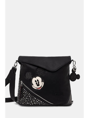 Раница Desigual MICKEY STUDSTYLE JER в черно голям размер с апликация 24WAKP21