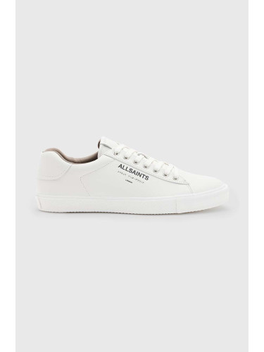 Кожени маратонки AllSaints Underground Leather Low Top в бяло M058FB