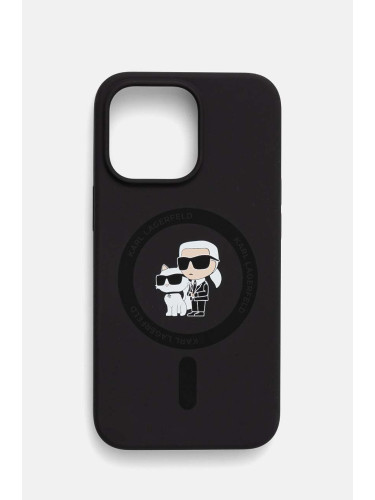 Кейс за телефон Karl Lagerfeld iPhone 13 Pro / 13 6.1 в черно KLHMP13LSCMKCRHK