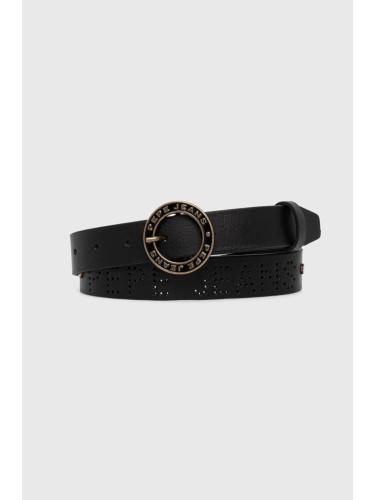 Кожен колан Pepe Jeans MARLOWE BELT дамски в черно PL020850