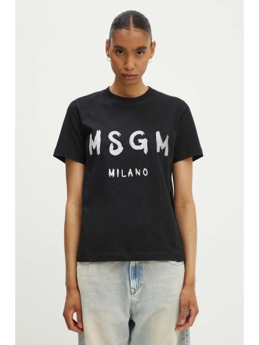 Памучна тениска MSGM в черно 3441MDM510G.237002