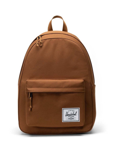 Раница Herschel Classic Backpack в сиво голям размер с изчистен дизайн