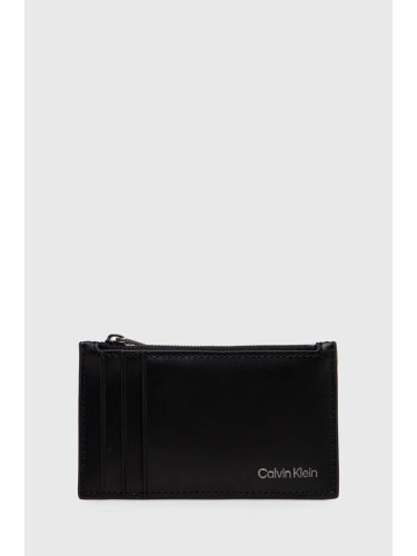 Кожен портфейл Calvin Klein мъжки в черно K50K512075