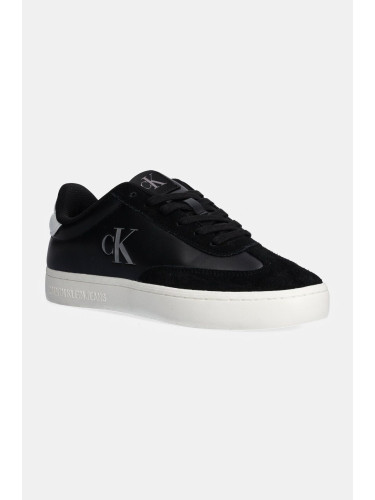 Кожени маратонки Calvin Klein Jeans CLASSIC CUPSOLE LOW MG MIX в черно YW0YW01611