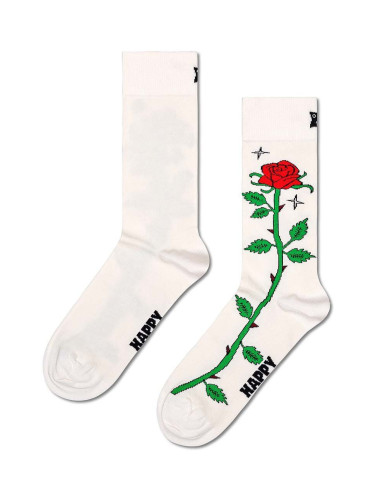 Чорапи Happy Socks Rose Sock в бяло P001343