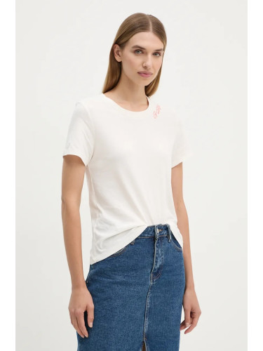 Памучна тениска G-Star в бежово D25053-A870