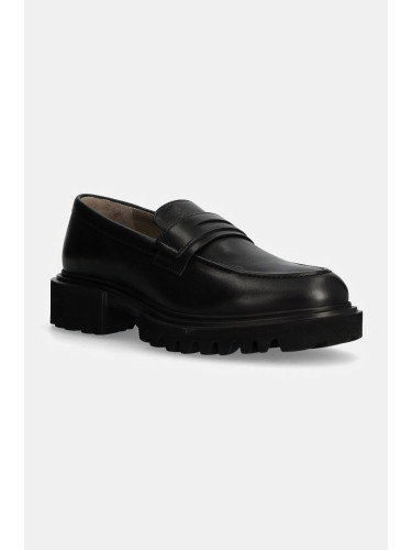 Кожени мокасини AllSaints Vinni Loafer в черно M051FB