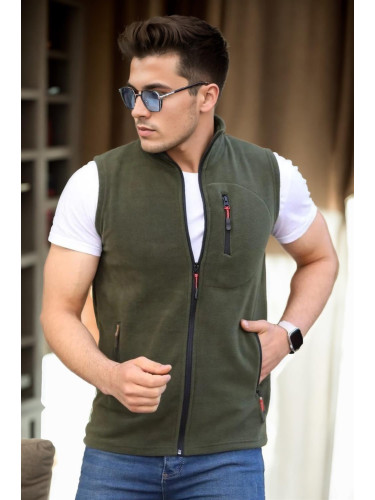 42181 Dewberry Fleece Mens Vest-Khaki