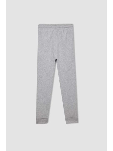 DEFACTO Boy Grey Elastic Waist Leg Pocket School Jogger Sweatpants