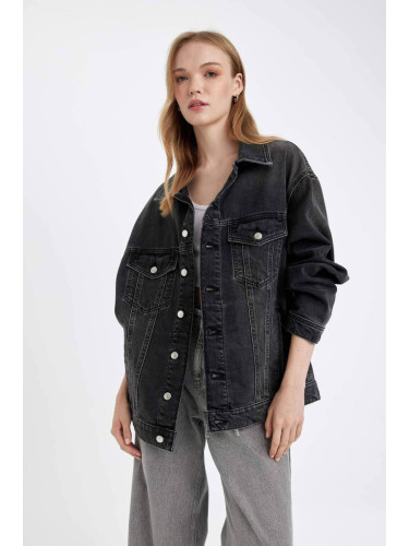 DEFACTO Oversize Fit Wide Cut Jean Jacket