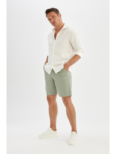 DEFACTO Regular Fit Gabardine Bermuda Shorts