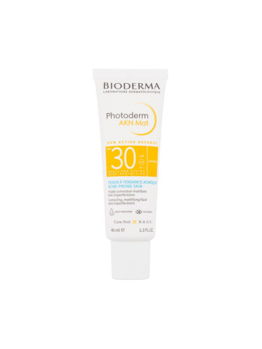 BIODERMA Photoderm AKN Matifying Fluid SPF30 Дневен крем за лице 40 ml увредена кутия