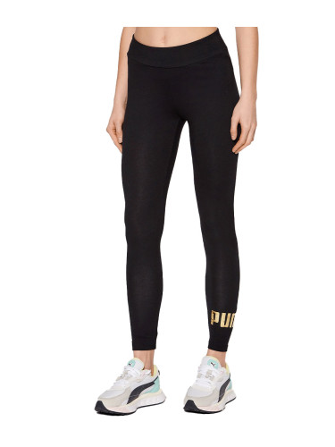 PUMA Essentials+ Metallic Logo Leggings Black