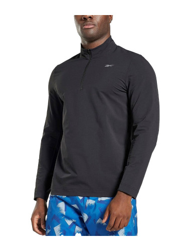 REEBOK Performance Quarter-Zip Sweatshirt Black