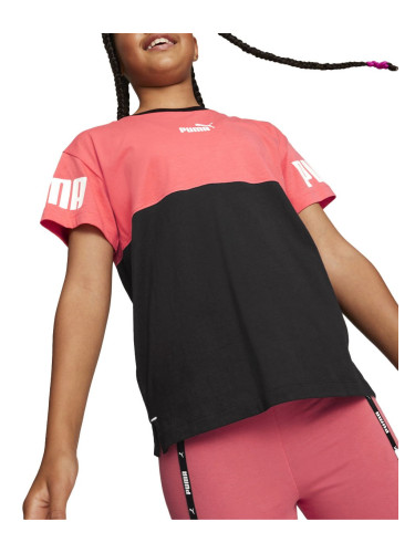 PUMA Power Colorblock Tee Pink/Black