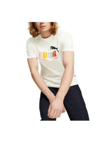 PUMA Essentials+ Tee White/Multicolor