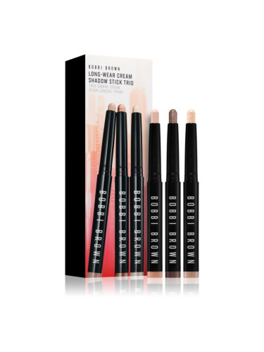 Bobbi Brown Long-Wear Cream Shadow Stick Trio Brow Pencil подаръчен комплект за очи 3 бр.