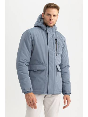 DEFACTO Water Repellent Regular Fit Hooded Coat