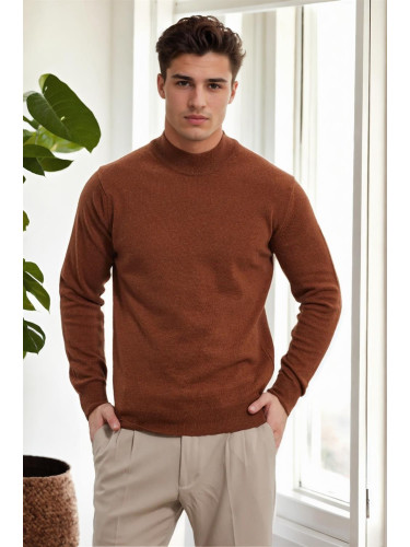 64721 Dewberry Half Turtleneck Woolen Mens Knit Sweater-TILE